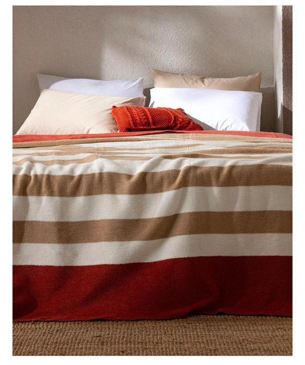 پتو مادام کوکو آجری کرمی