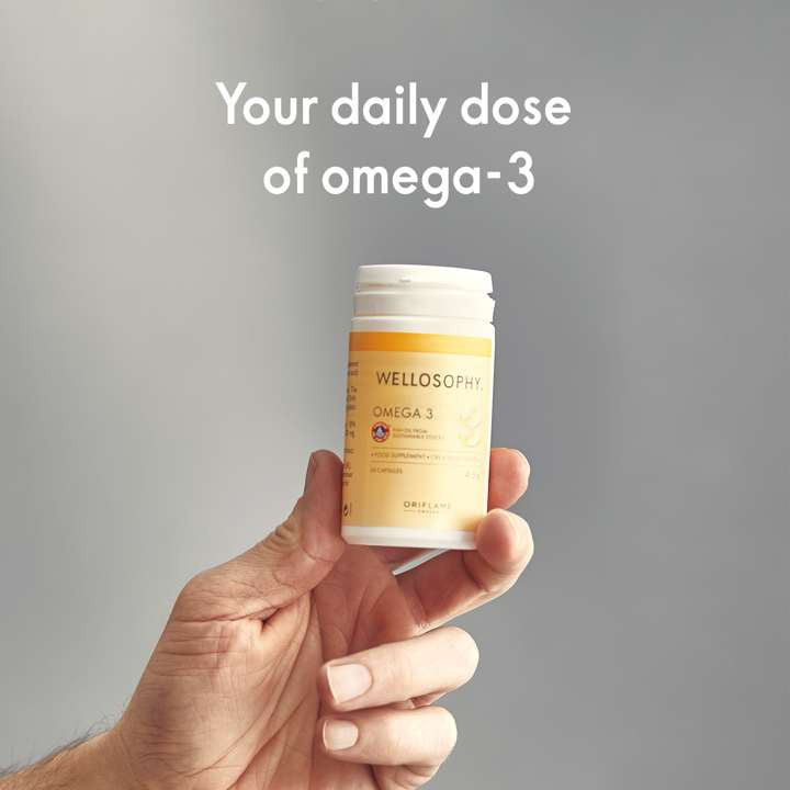 مکمل غذایی Omega 3 Oriflame Wellosophy تولید سوئد مناسب سلامت قلب، مغز و چشم